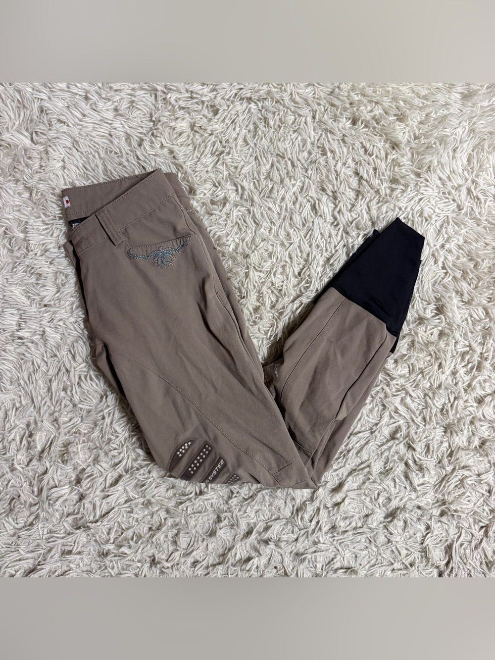 Women’s Size IT38 Brown Animo Knee Patch Horseback Riding Breeches